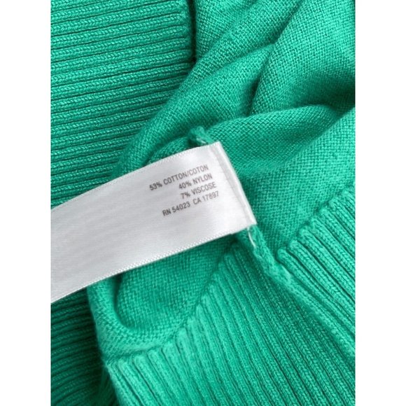 Old Navy Women's Green Knit Long Sleeve Sweater Argyle Scoop Neck Size M - Picture 6 of 10